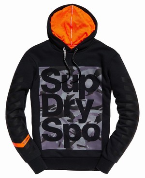 Superdry Combat Boxer Férfi Kapucnis Pulóver Fekete | EHWKR0264